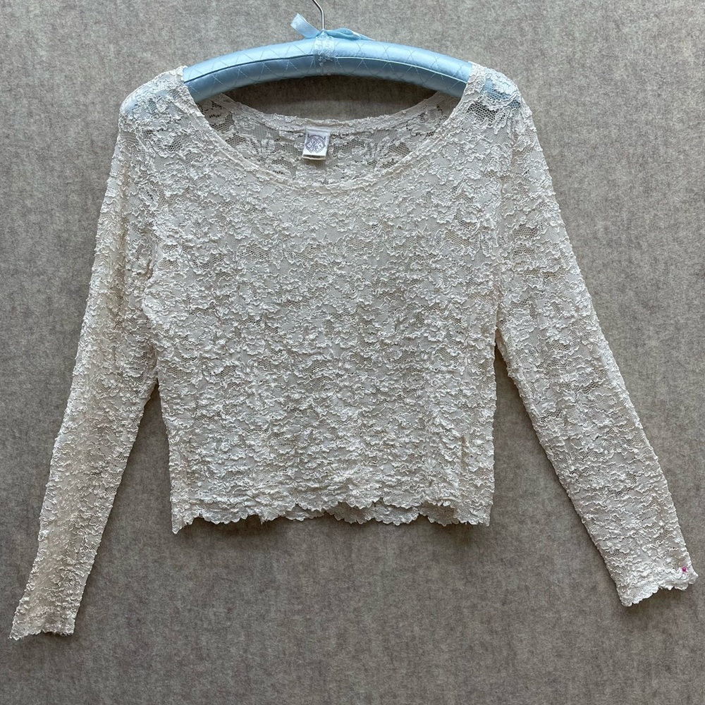 Women's Layering Lace Crop Top L (juniors)